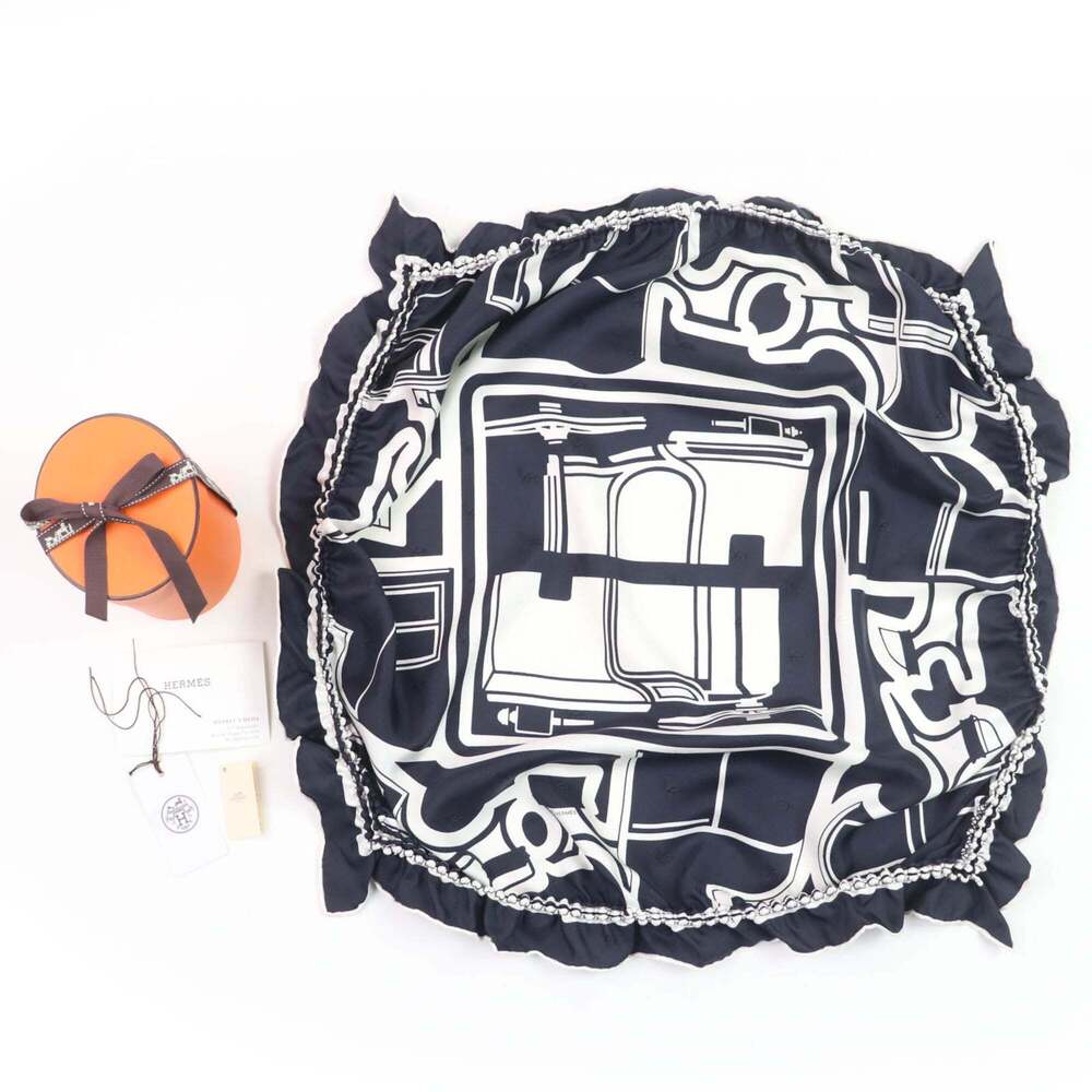 HERMES Authentic Blue Silk Scarf - Picture 2 of 5